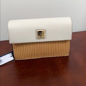 D&B Beacon Woven East/West Leather Flap Crossbody